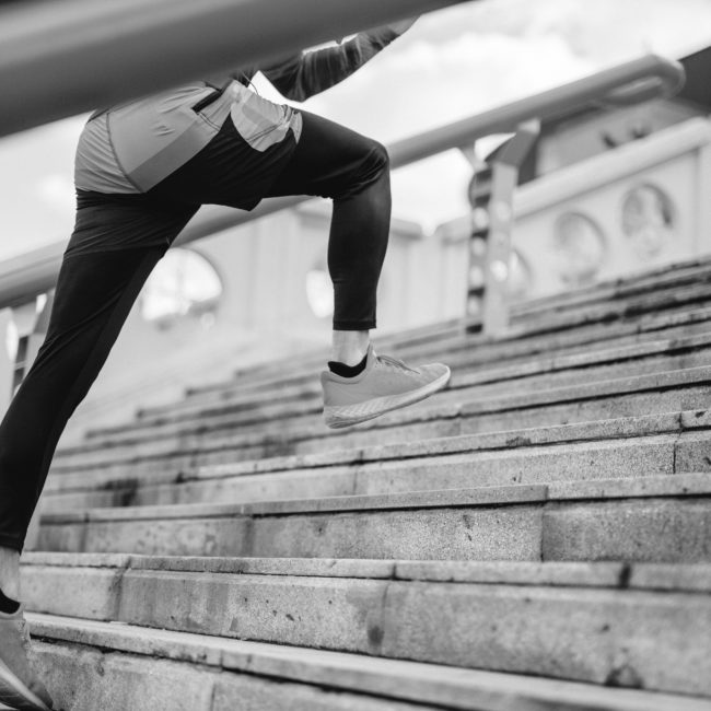 Man running outdoors